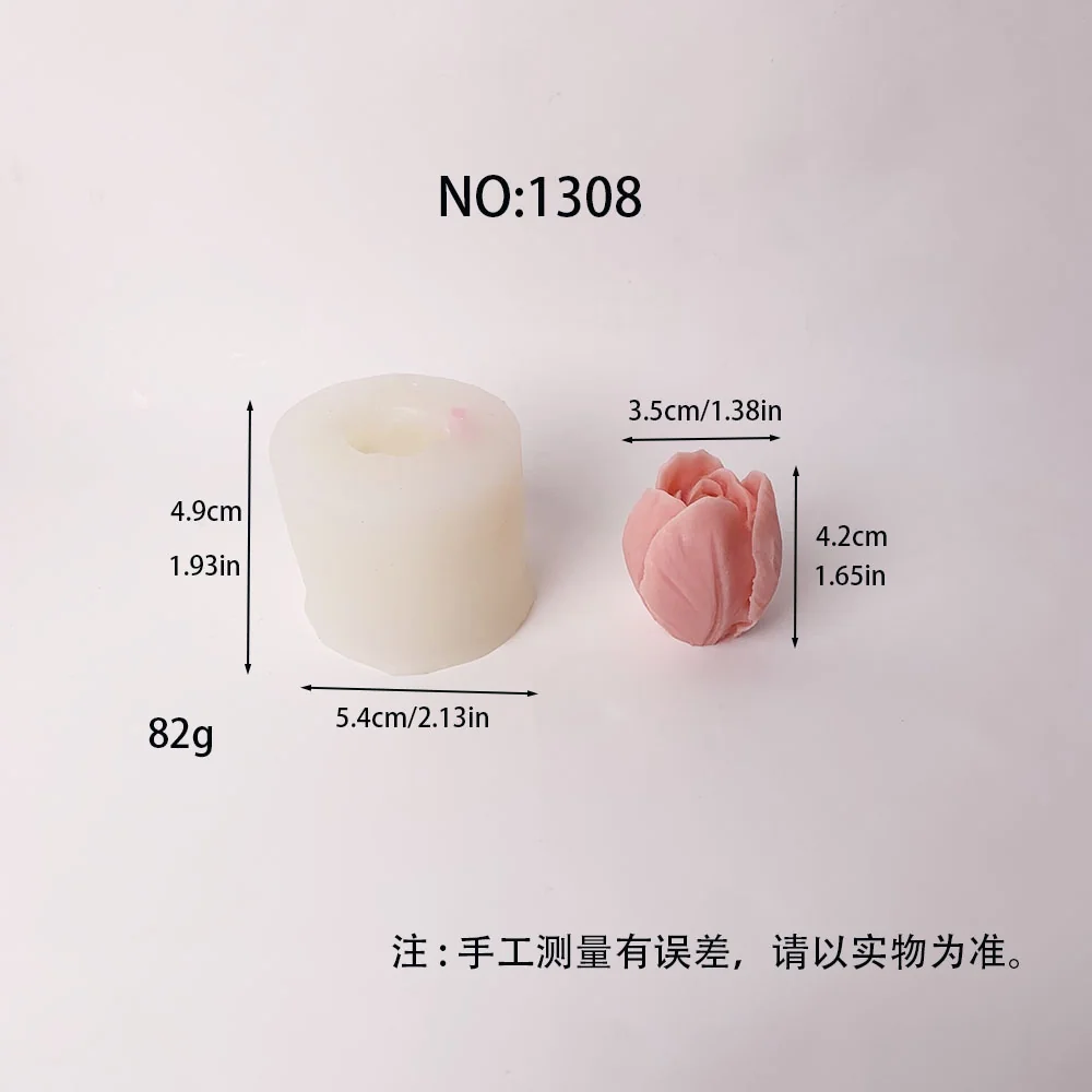 3D Tulip Silicone Mold for DIY Candle Making 1308