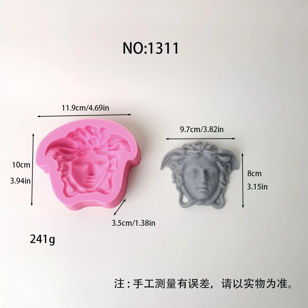 3D 3D Medusa Head Silicone Candle Mold 1311