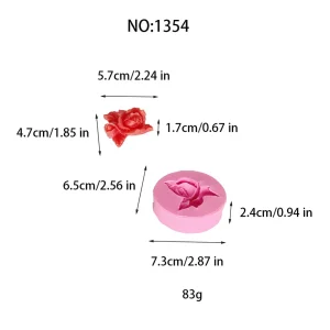 3D Rose Silicone Mold 1354