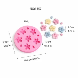 Large Cherry Blossom Flower Silicone Mold 1357
