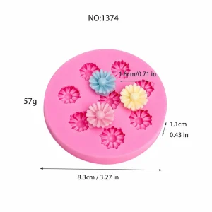 3D Daisy Silicone Mold for Wax, Soap and Resin Casting 1374