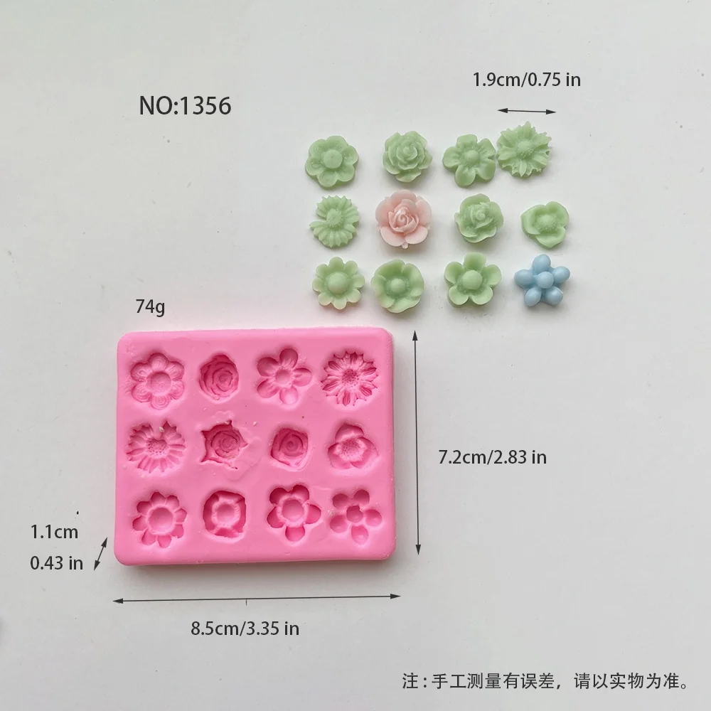 Mini Mini Flowers Silicone Candle Mold 1356