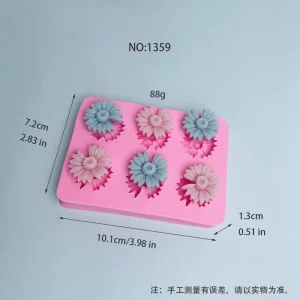3D Daisy Silicone Mold 1359