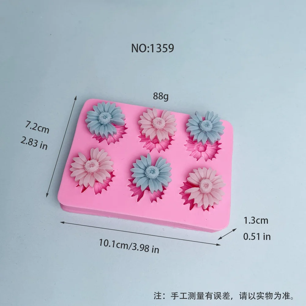 3D Daisy Silicone Mold 1359
