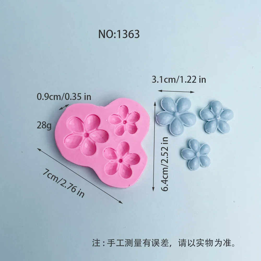 Five-petal Flower Silicone Mold for Candle, Soap and Resin 1363