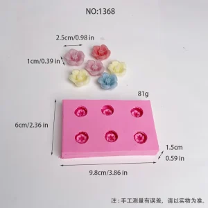 Flower DIY Silicone Mold for Wax, Soap and Resin Casting 1368