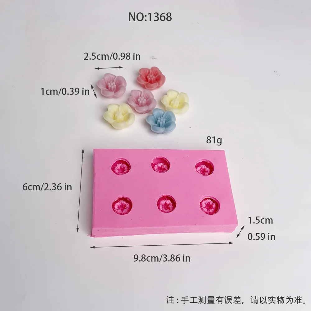 Flower DIY Silicone Mold for Wax, Soap and Resin Casting 1368
