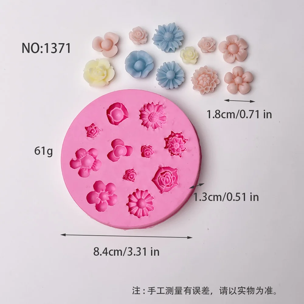 Assorted Mini Flower Silicone Mold for DIY Candle Making 1371