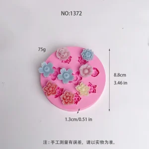 Mini Assorted Flower Silicone Mold for Candle, Soap and Resin 1372