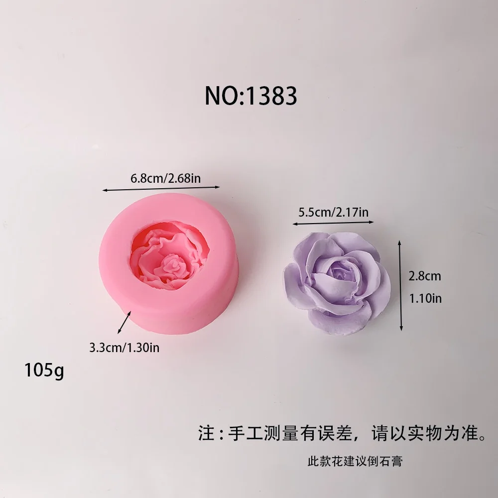 3D Rose Flower Silicone Mold 1383