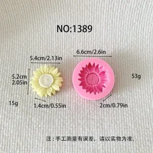 3D Sunflower Silicone Mold 1389