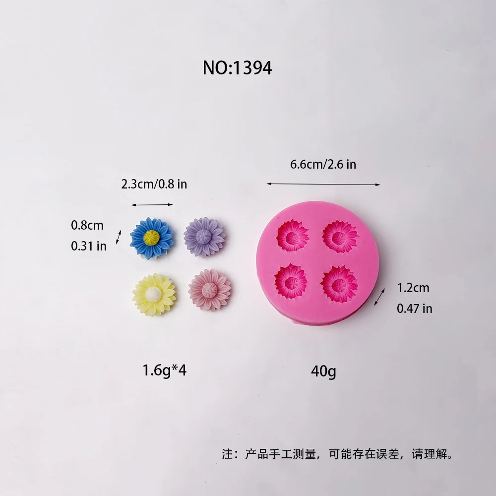 Flexible Daisy Silicone Mold for Candle Making 1394