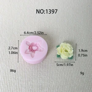 Rose Flower Silicone Mold for Candle Making 1397