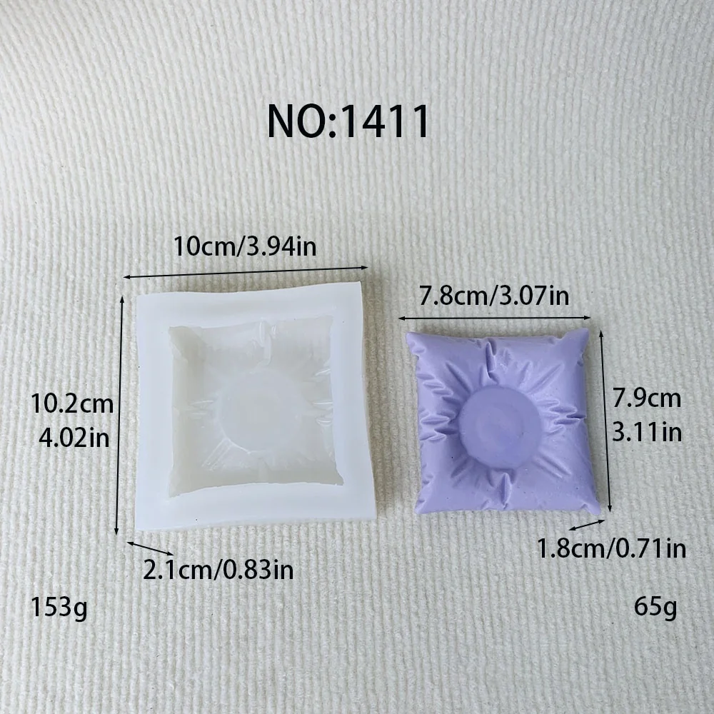 Pillow Silicone Mold for Candle, Soap and Resin 1411
