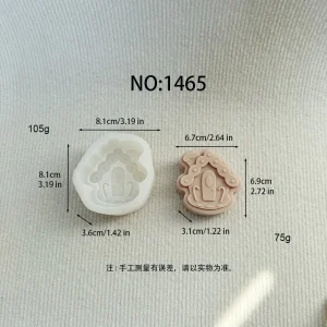 3D Gingerbread House Silicone Mold for Candle, Soap and Resin 1465