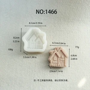 Gingerbread House Silicone Mold for Wax, Soap and Resin Casting 1466