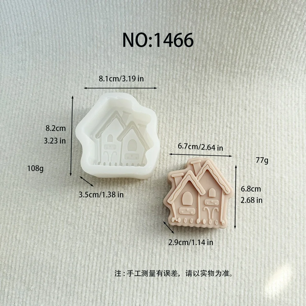 Gingerbread House Silicone Mold for Wax, Soap and Resin Casting 1466