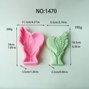 3D Heart Silicone Candle Mold 1470