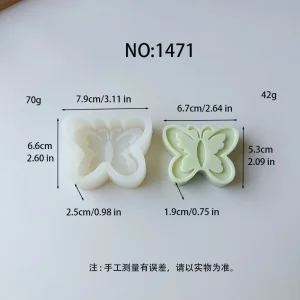 3D Butterfly Silicone Mold for Wax, Soap and Resin Casting 1471