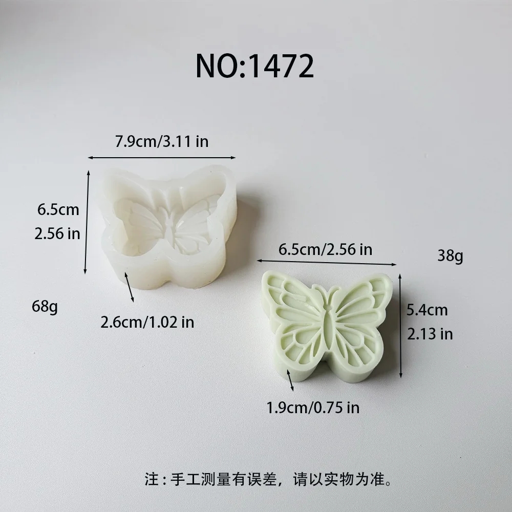 Silicone Candle Mold with Butterfly Design 1472