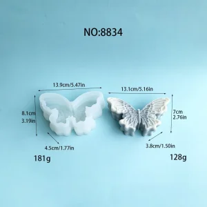 3D butterfly silicone mold for wax soap and resin casting 8834