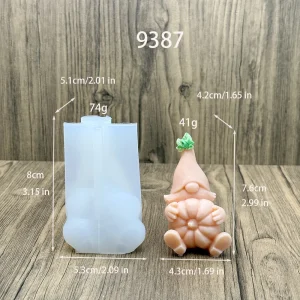 Gnome Pumpkin Silicone Candle Mold - 9387