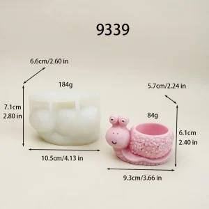 Snail Flower Pot Silicone Candle Mold