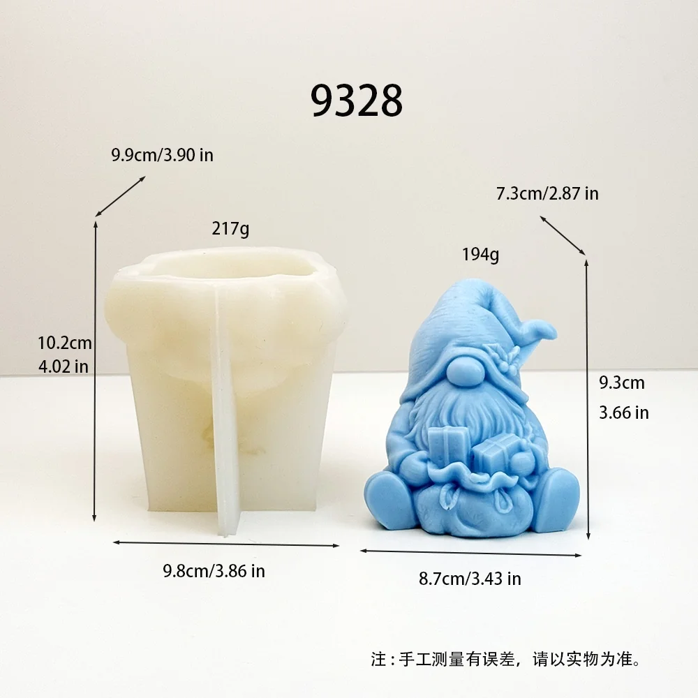 Gift Bag Christmas Gnome Silicone Mold for Candle