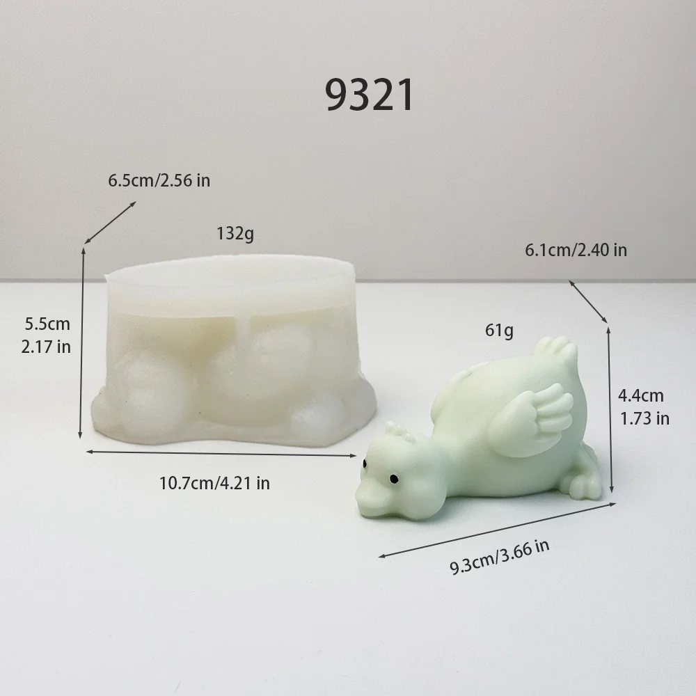 Lying Duck Silicone Mold for Candle