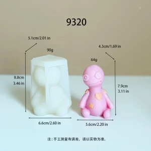 Patchwork Doll Silicone Mold for Candle