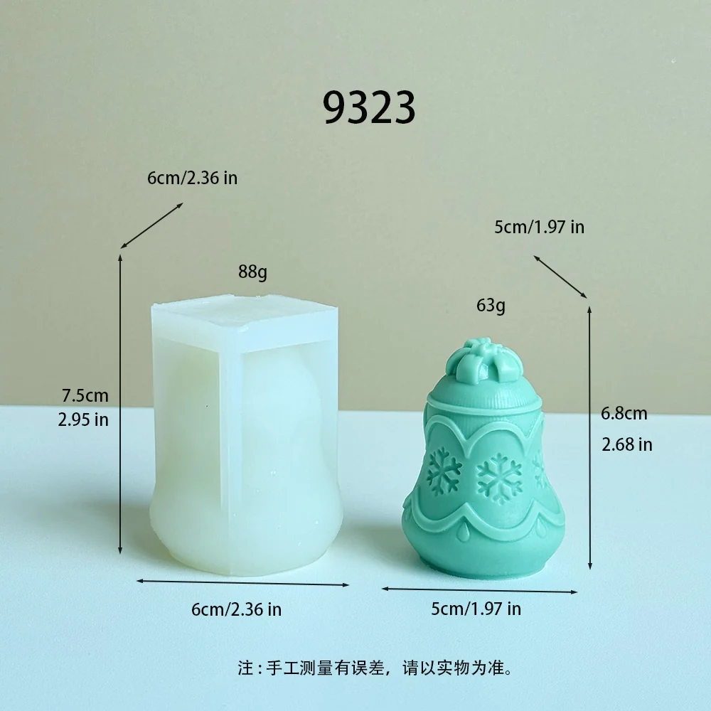 Snowflake Bell Silicone Mold for Candle Making