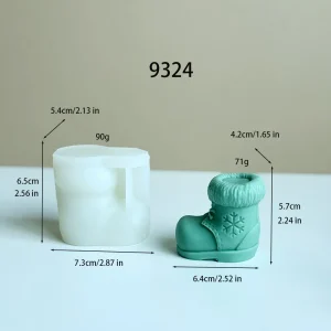 Christmas Boot Silicone Mold for Candle Making