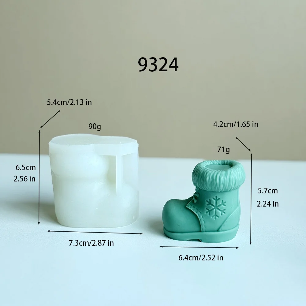 Christmas Boot Silicone Mold for Candle Making