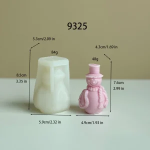 Snowman Silicone Mold for Candle Making