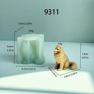 Samoyed Dog Silicone Mold for Candle Making