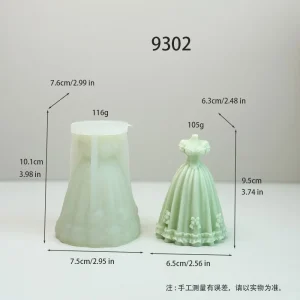 3D Princess Gown Silicone Mold