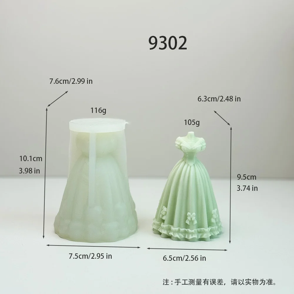 3D Princess Gown Silicone Mold