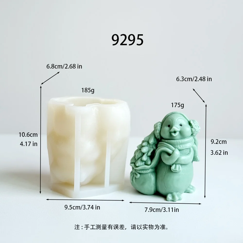 Christmas Penguin Silicone Candle Mold 9295