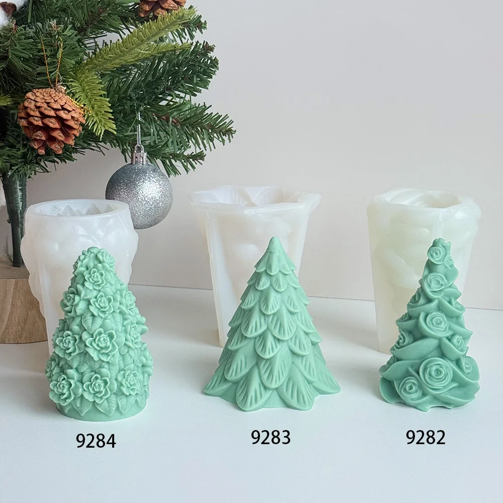 Pinecone Christmas Tree Silicone Candle Mold 9283