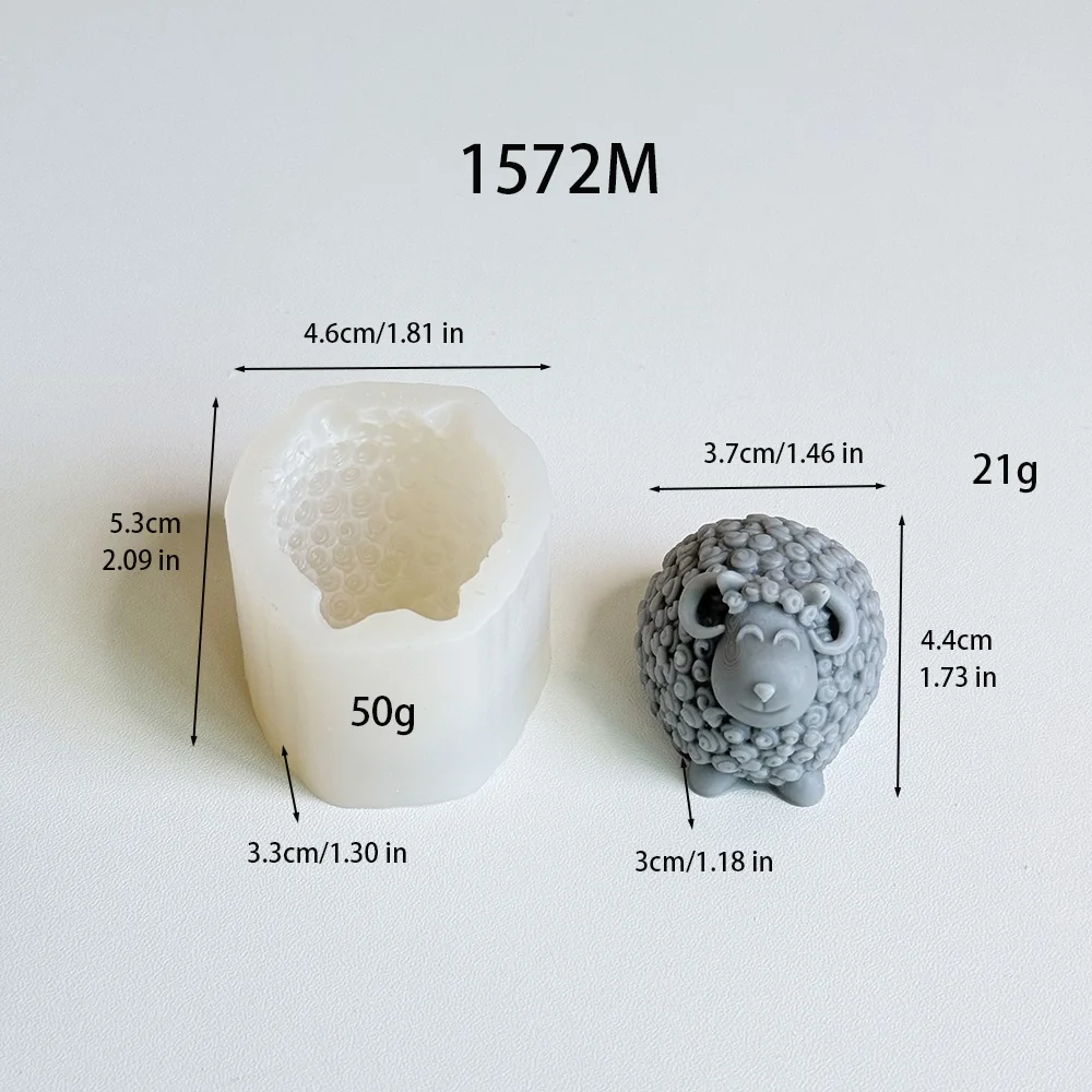 3D Sheep Silicone Mold 1572M
