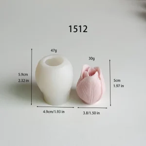 3D Tulip Bud Silicone Mold 1512