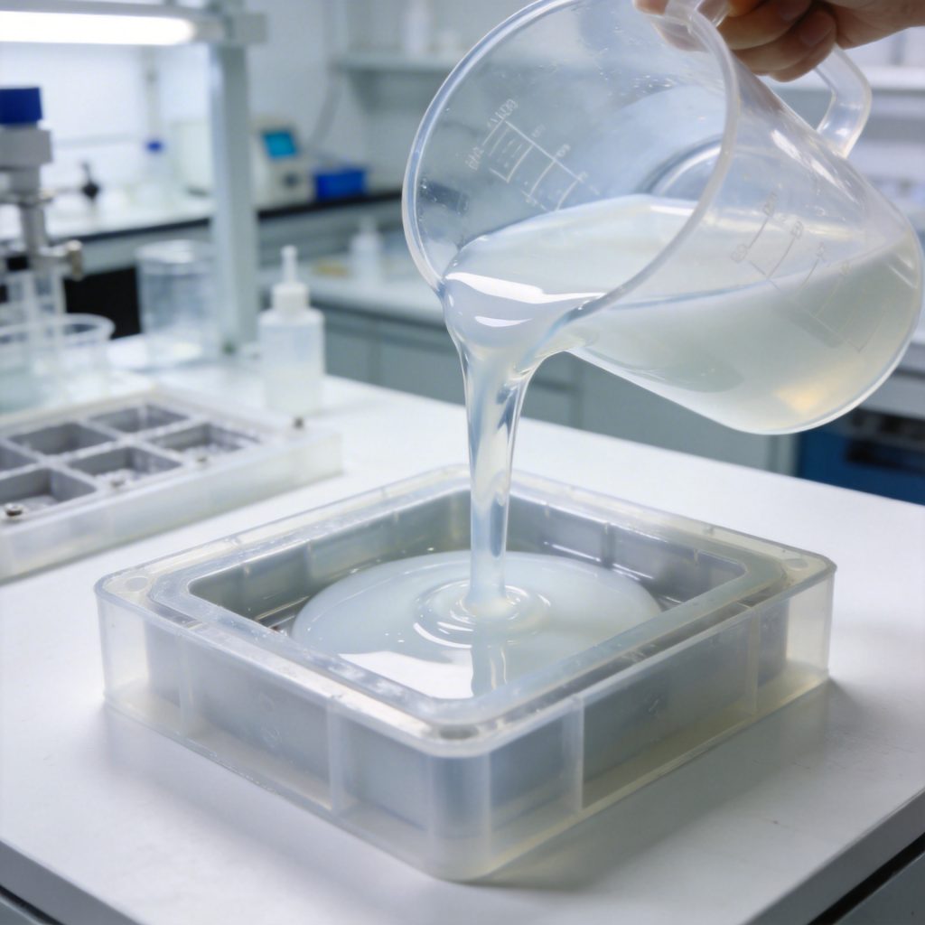 Platinum silicone liquid material used for mold making
