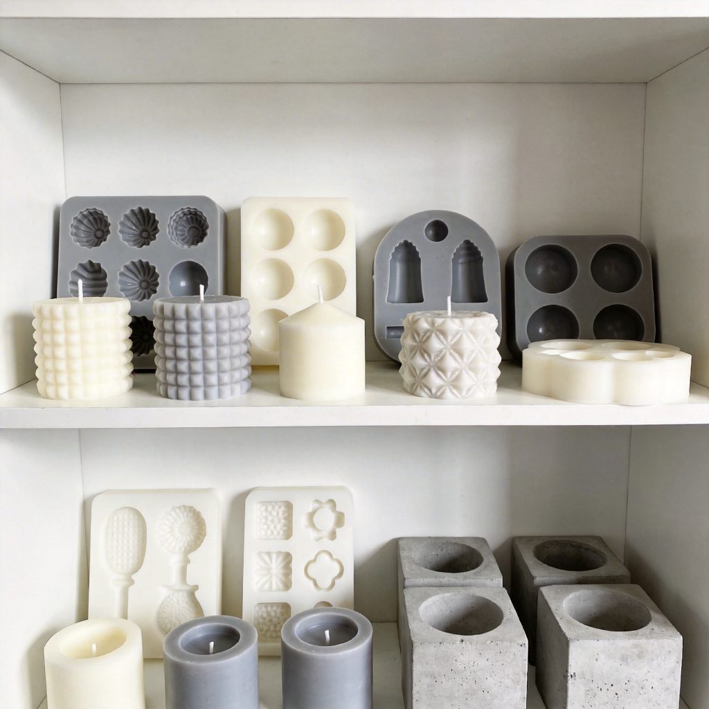Silicone mold applications collection for candle resin soap concrete molds