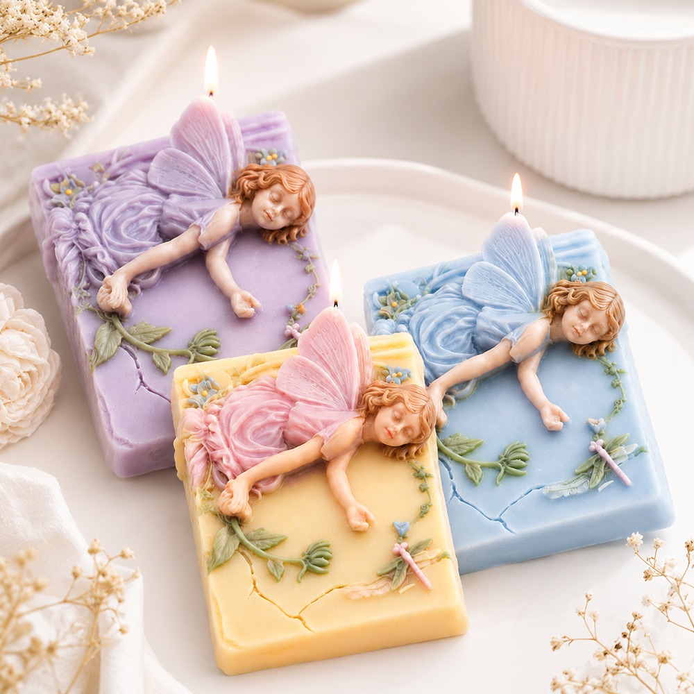 AA0012 - Sleeping Fairy Girl Relief Silicone Mold