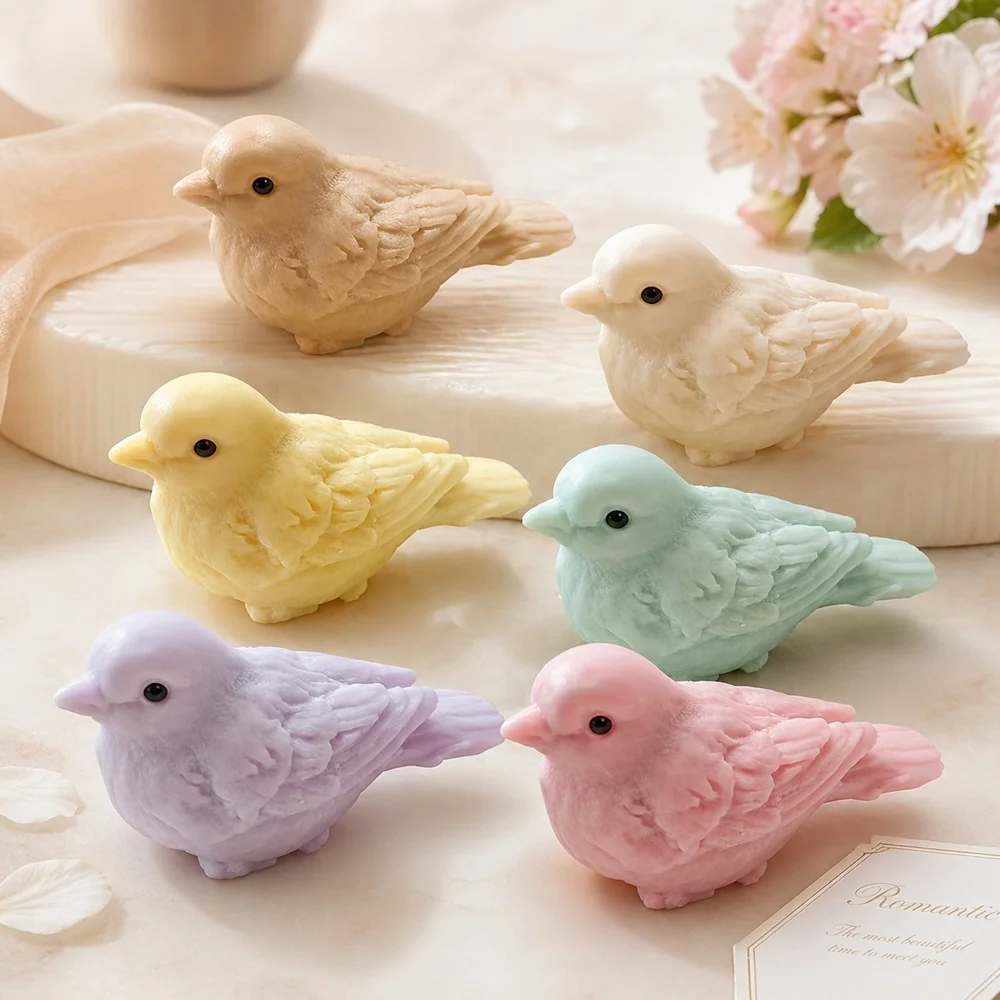 Bird Silicone Candle Mold BK8025 silicone mold detail and cavity