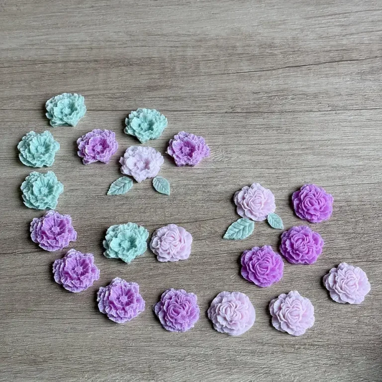 Carnation Flower Silicone Mold D1007 silicone mold detail and cavity