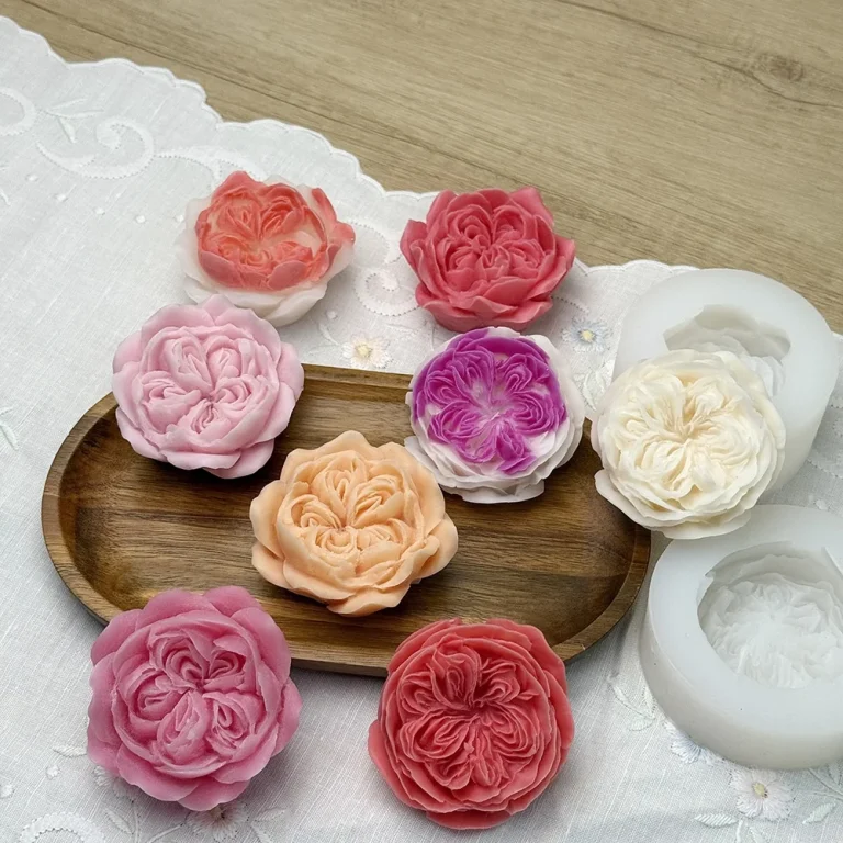 Flower Silicone Mold 8718 silicone mold detail and cavity