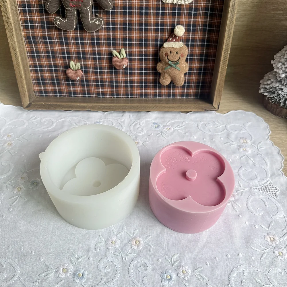 1683 - 四瓣花蜡烛硅胶模具