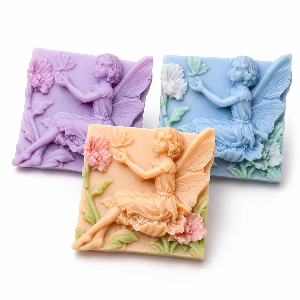 Flower Fairy Silicone Candle Mold AJ023 mold in production at BK Silicone workshop