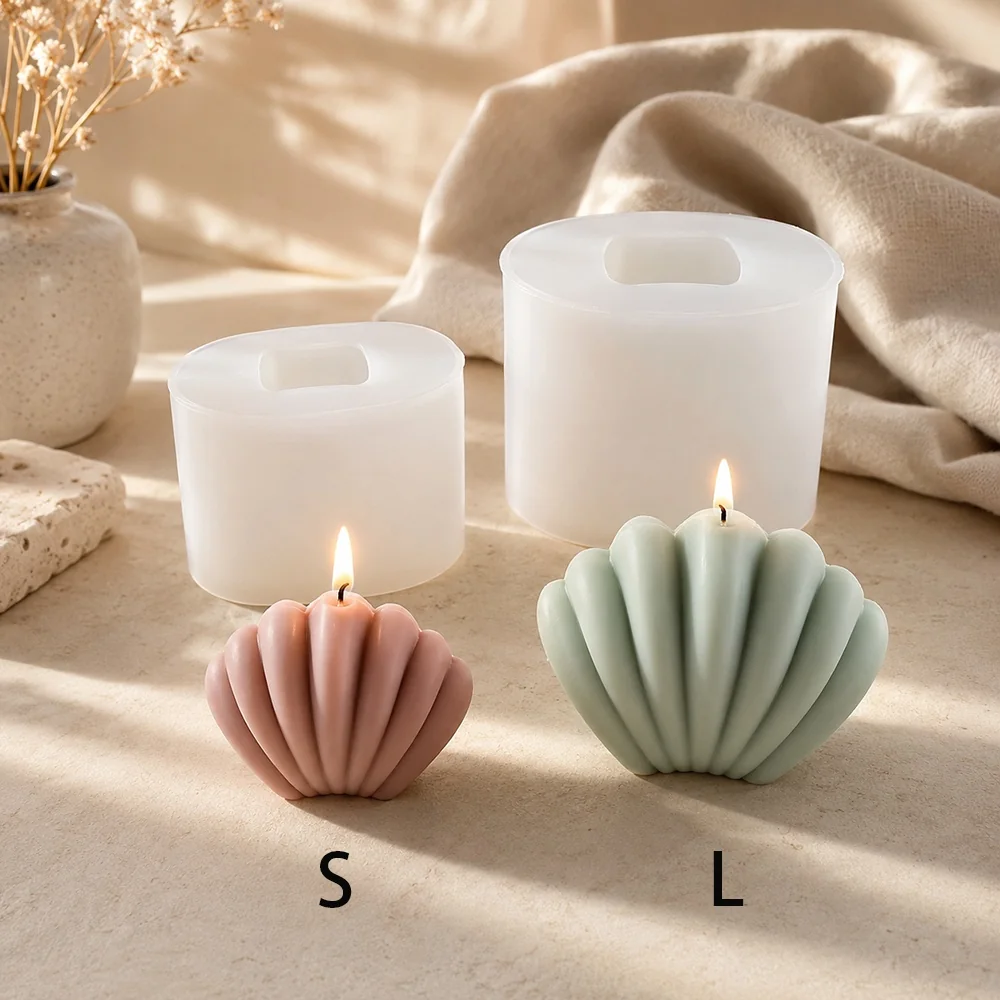 Scallop Shell Silicone Candle Mold BK8181S mold in production at BK Silicone workshop